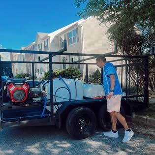 Professional pressure-washing equipment